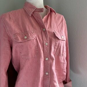 Ralph Lauren Salmon Cotton Button-Down Shirt | Size L | $18